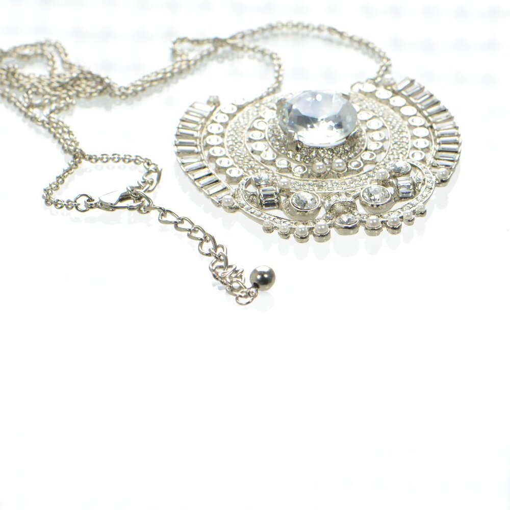 Vintage Kenneth Jay Lane Kjl Crystal & Pearl Drop… - image 3
